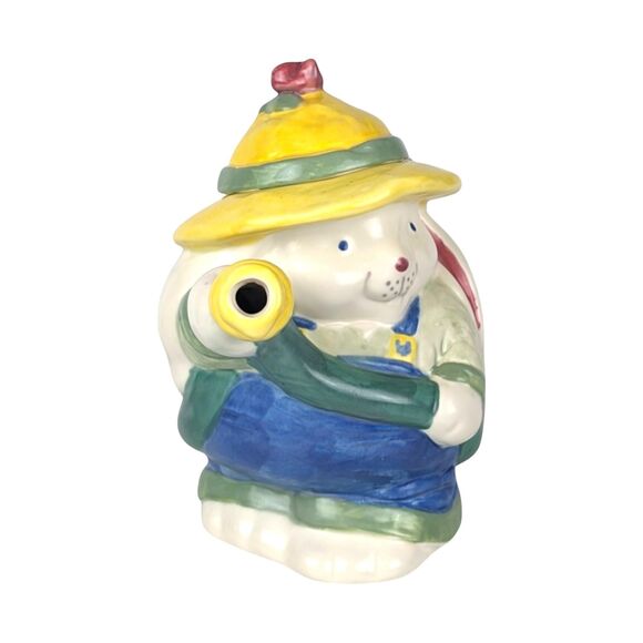 Vintage Bunny with Hose Teapot: Treasure Craft Handcrafted Ceramic - Picture 7 of 8